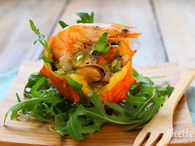 Ricetta sea salad nel kiwano