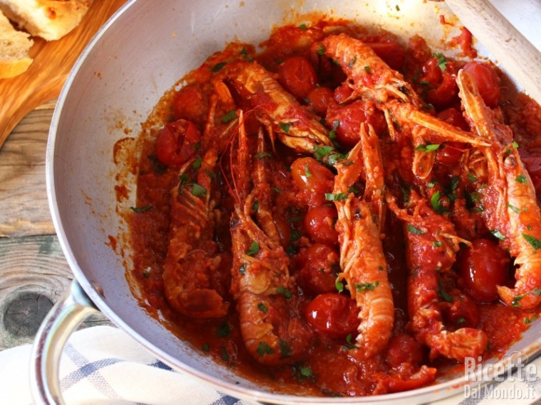 Ricetta scampi alla busara