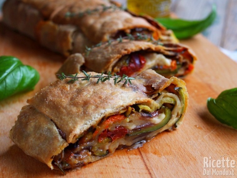 Ricetta strudel integrale di verdure e mozzarella