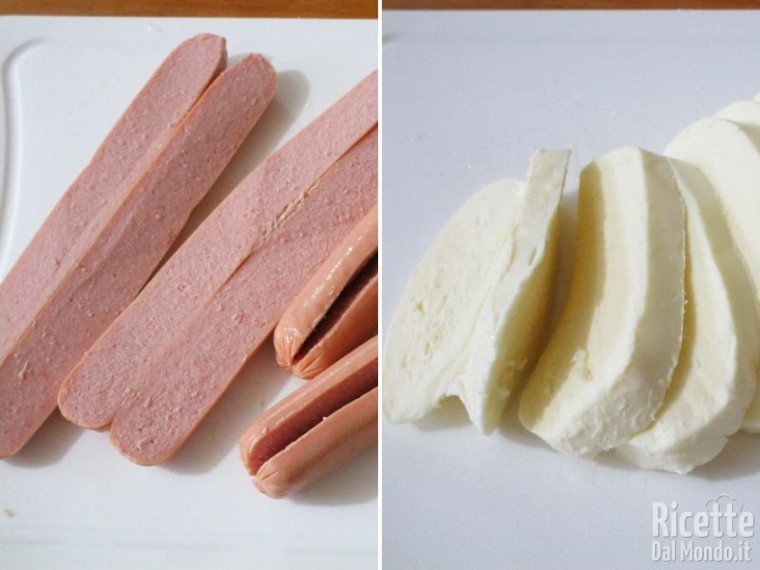 Rustico patate wurstel e mozzarella 3