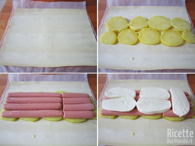 Rustico patate wurstel e mozzarella 4
