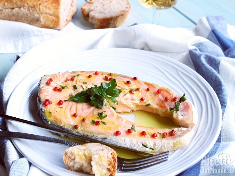 Ricetta Tranci di Salmone in padella