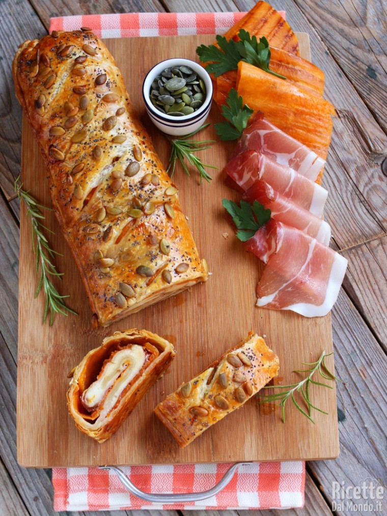 Ricetta per fare un rotolo di zucca e speck