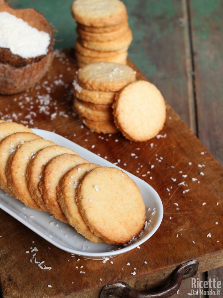 Ricetta biscotti sablé al cocco