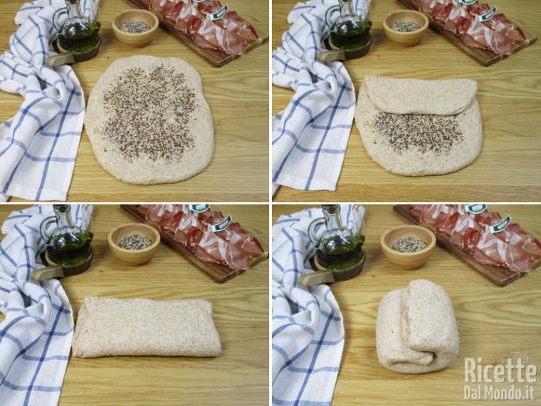Aggiungere i semi all'impasto delle schiacciatine