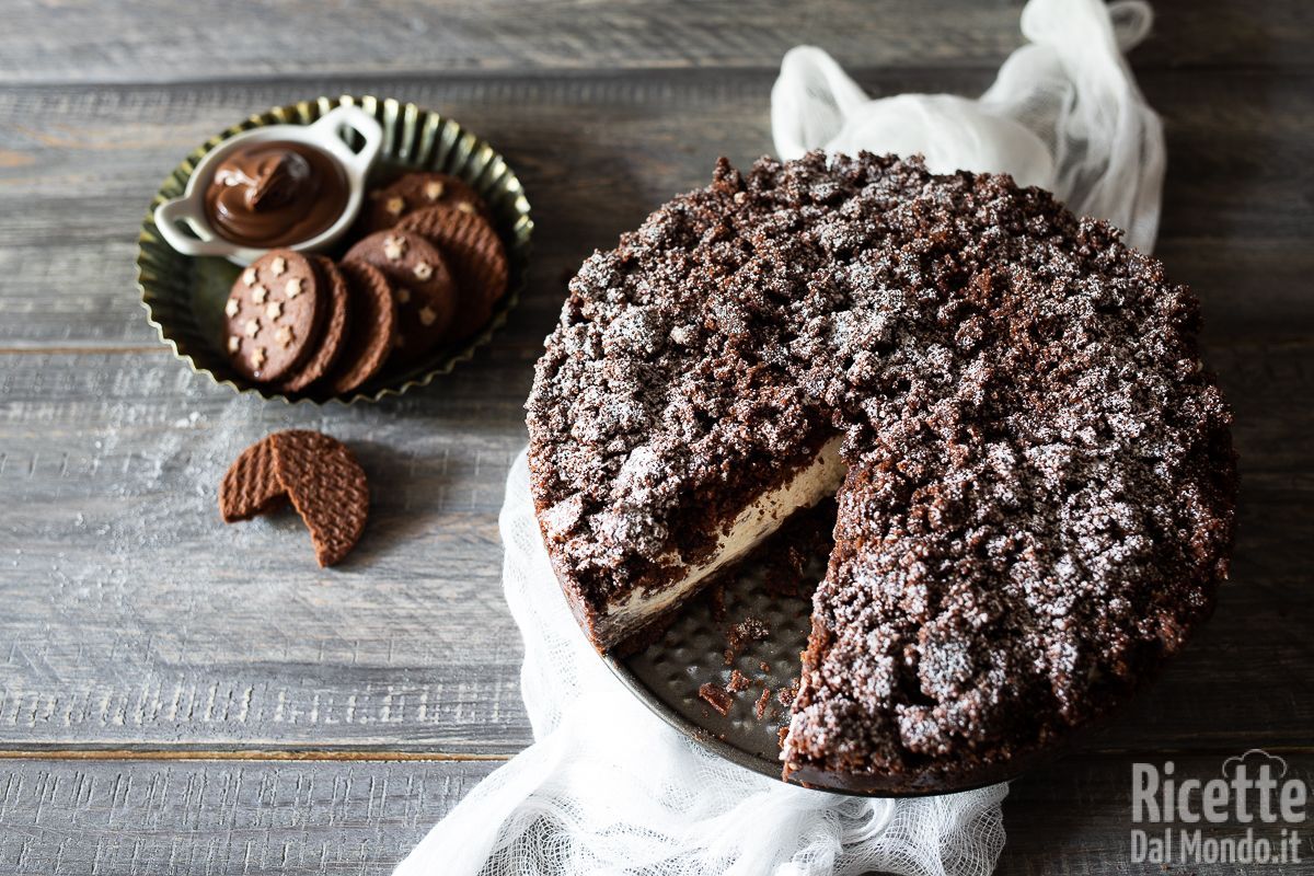 Sbriciolata senza cottura con mascarpone e Nutella. Ricetta golosissima!