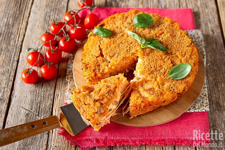 Sformato di riso al ragù con mozzarella filante!