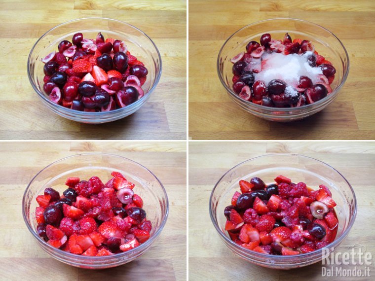 Far macerare i frutti rossi con lo zucchero