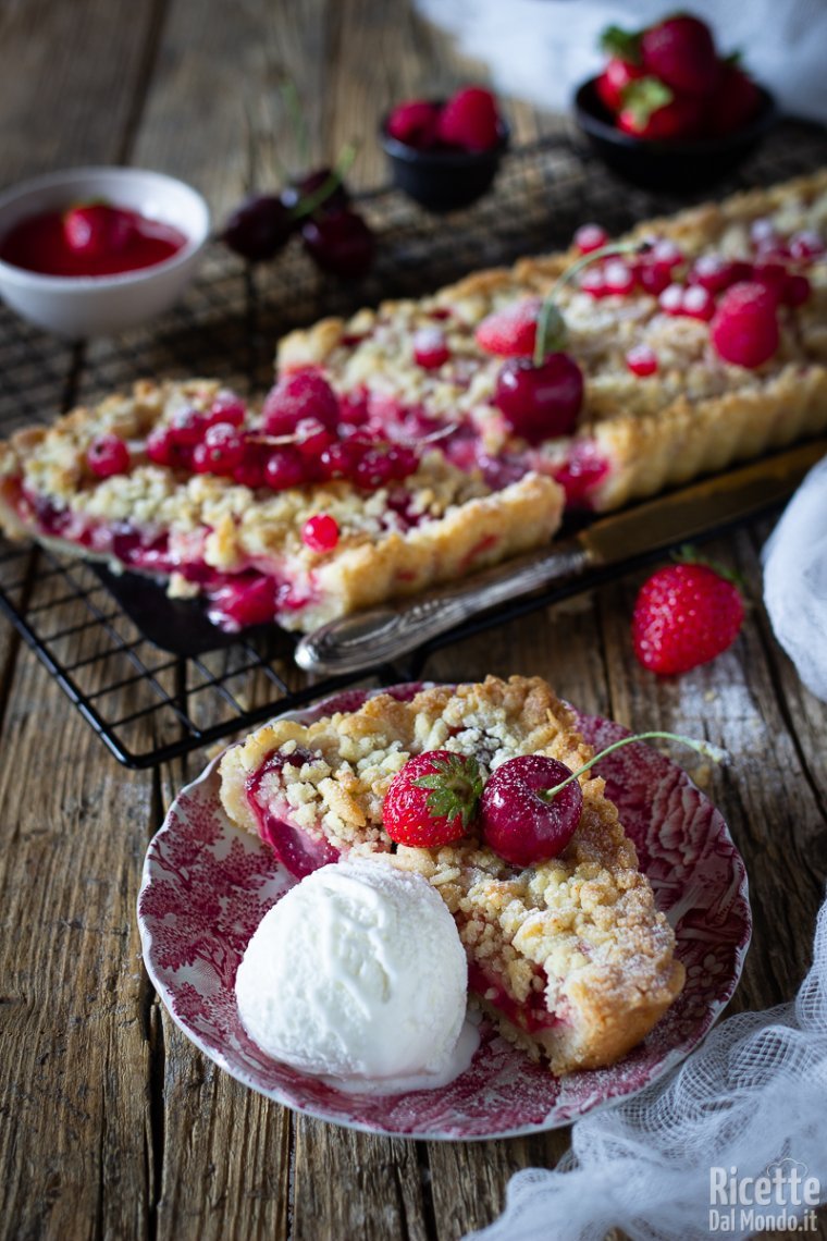 Ricetta streusel ai frutti rossi