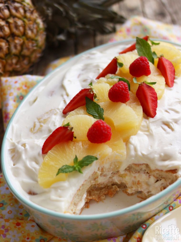 Ricetta per fare il tiramisù all'ananas