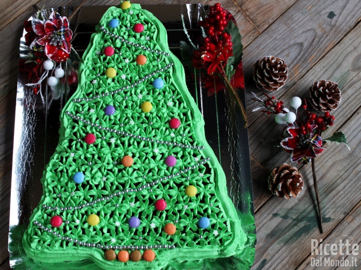 Addobbi Natalizi A Forma Di Dolci.Torta Albero Di Natale Farcita Ricettedalmondo It