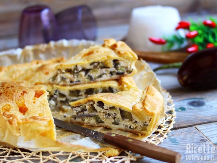 Ricetta torta salata di brisè alle melanzane