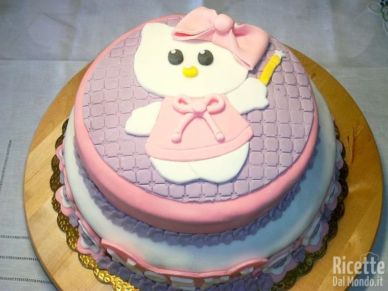 Ricetta Torta Hello Kitty con Pasta di Zucchero