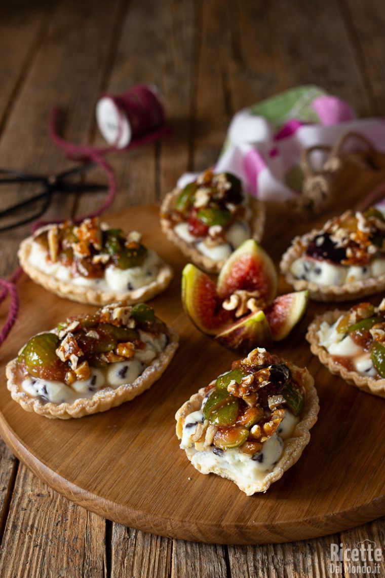 Come fare le tartellette con crema al mascarpone e fichi caramellati