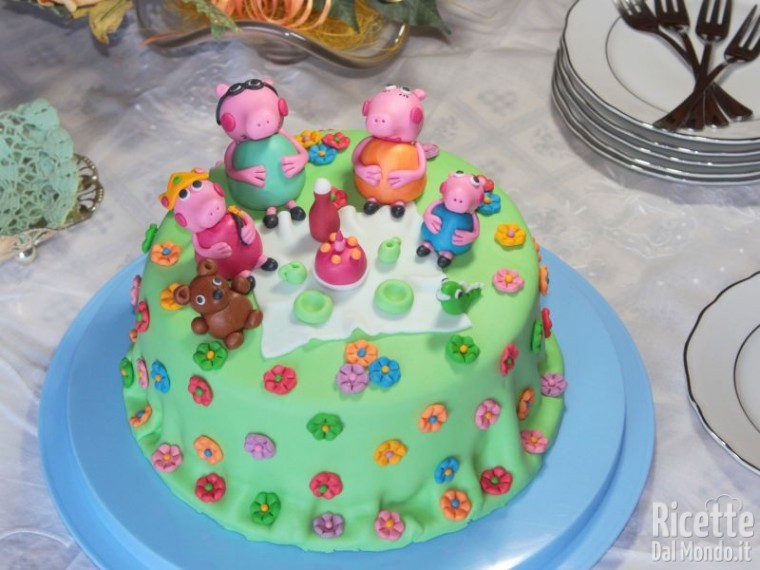 Come fare la torta di Peppa Pig in pasta di zucchero