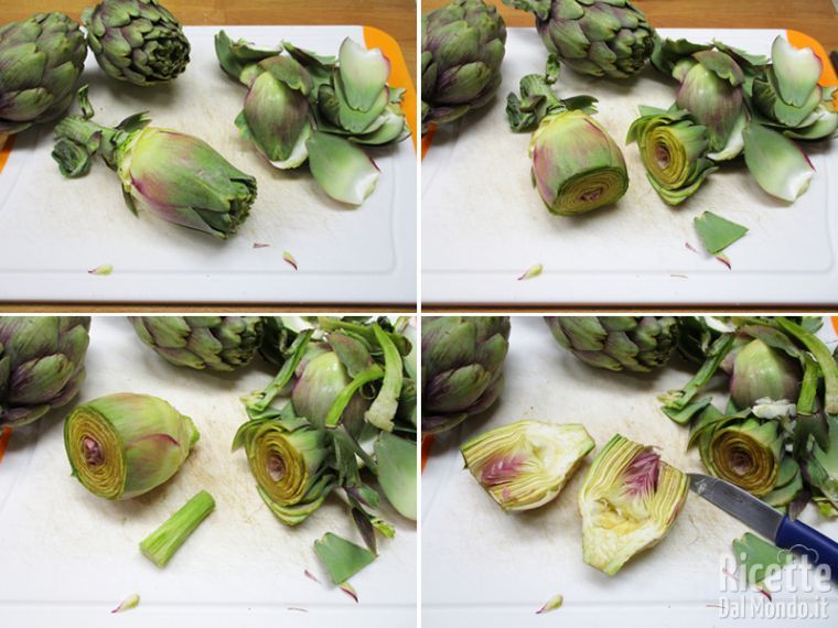 Pulire i carciofi