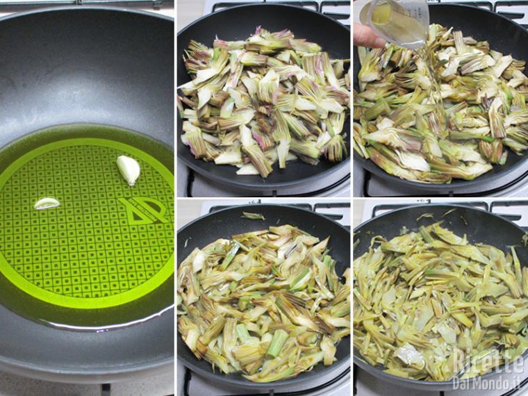 Cuocere i carciofi in padella