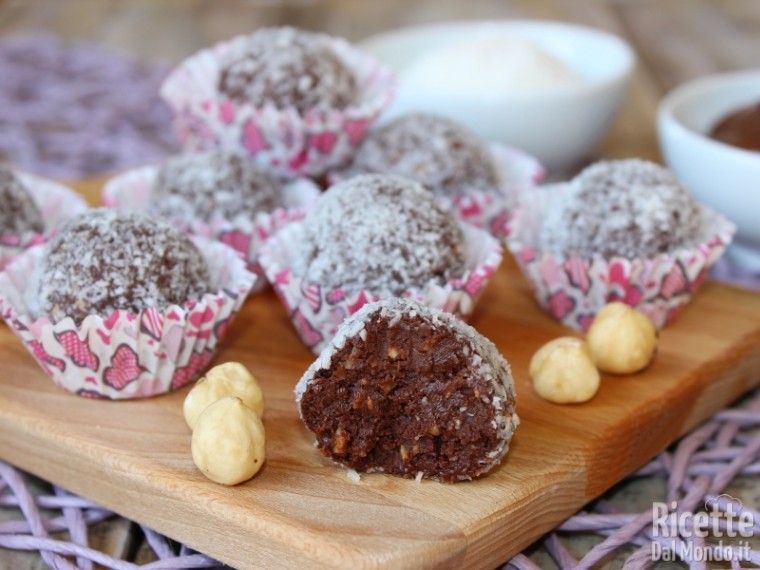 Ricetta tartufi cocco e Nutella