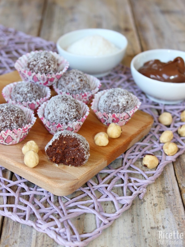 Come fare i tartufi cocco e Nutella
