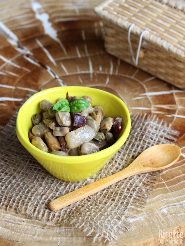 Come fare le tapas di fave e prosciutto