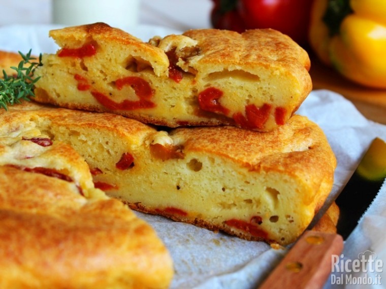 Ricetta Torta salata di peperoni e yogurt