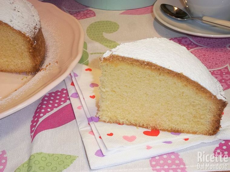 Servire la torta paradiso Bimby