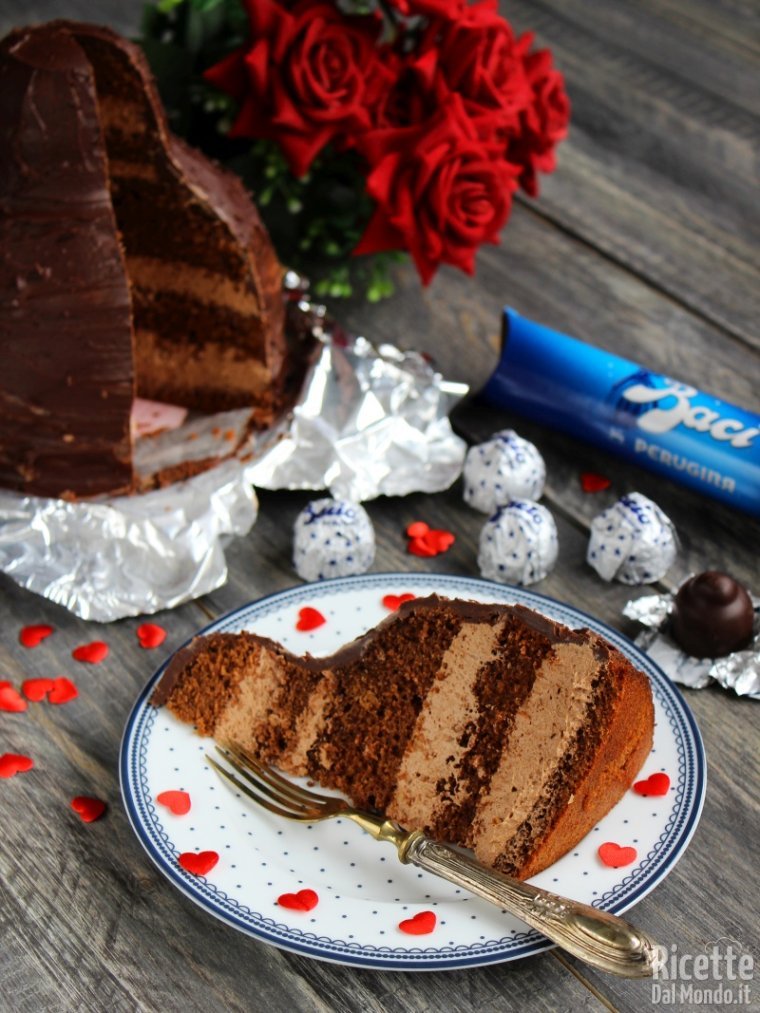 Torta Bacio Perugina, nocciole e Nutella