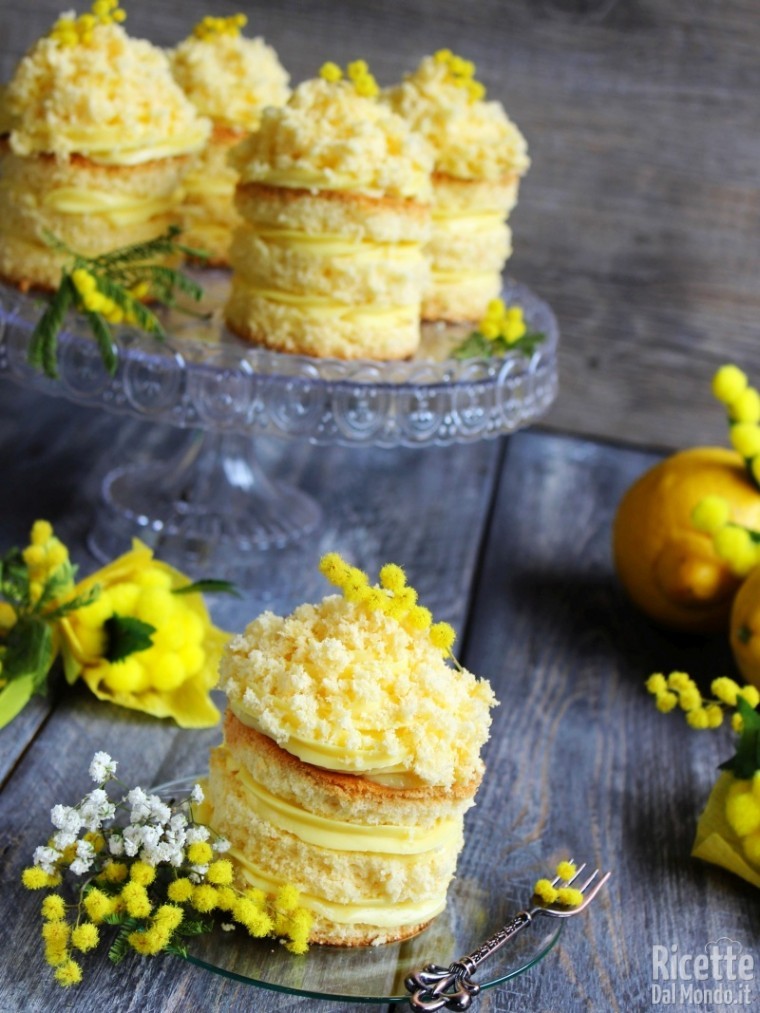 Ricetta Tortine mimosa al limone