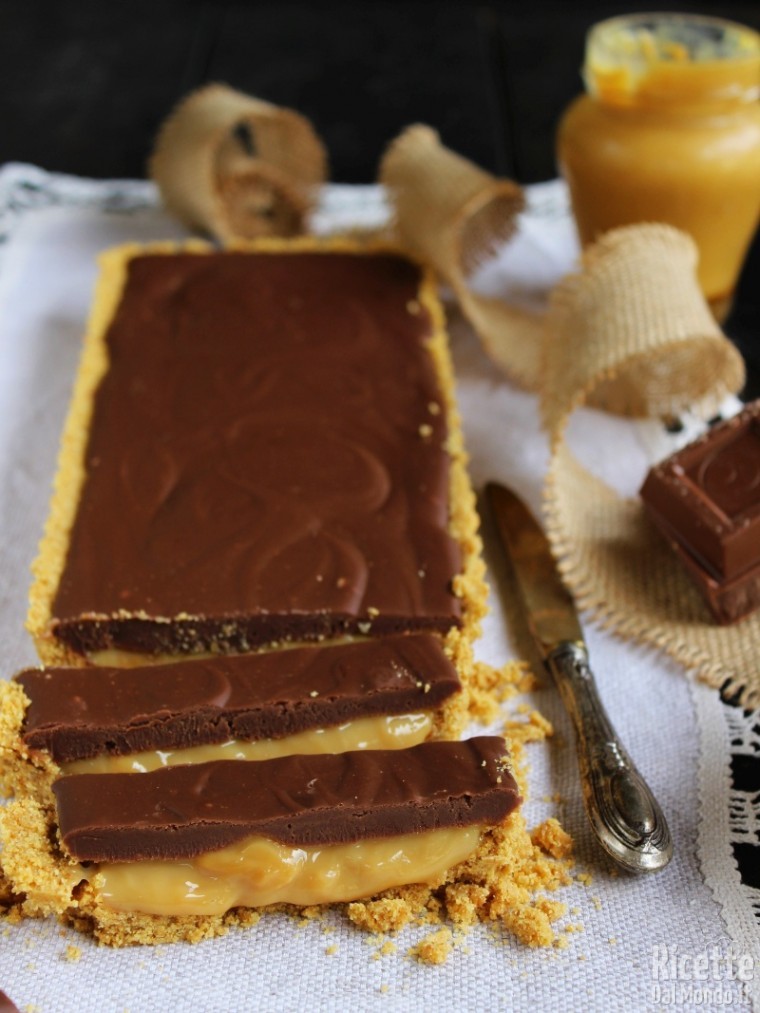 Semplice twix tart, tipo cheesecake