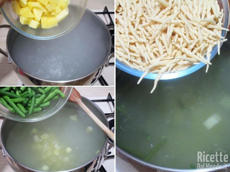 Pasta pesto, fagiolini e patate 3