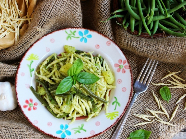Ricetta trofie al pesto genovese con fagiolini e patate