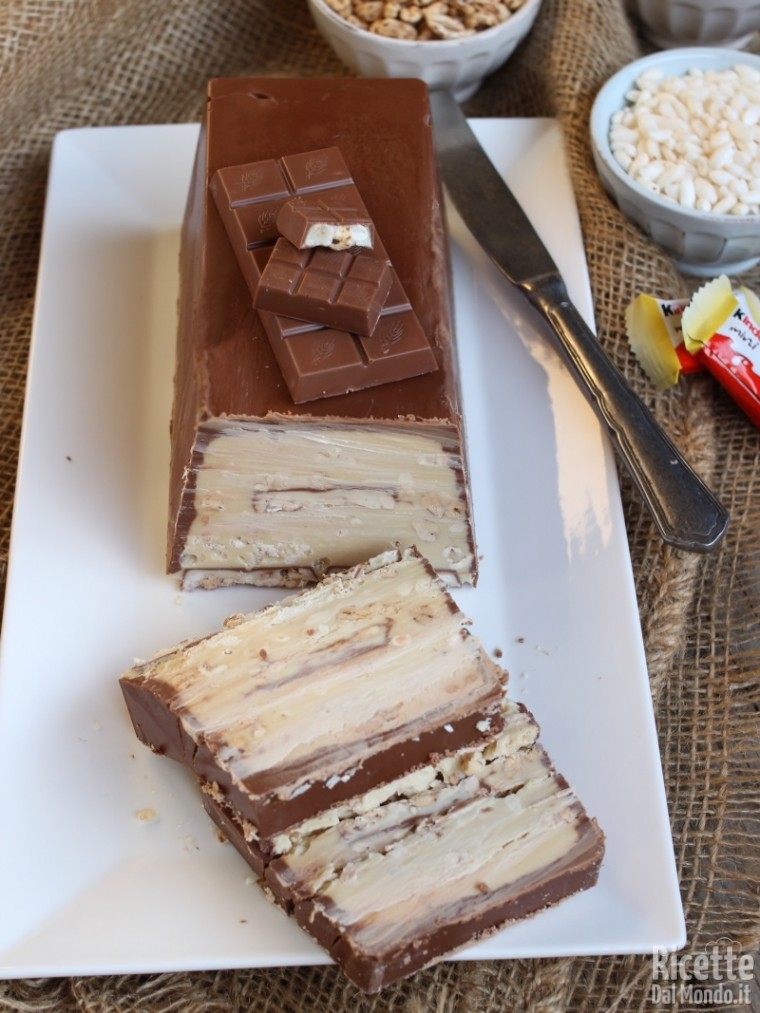 Torrone dei morti al kinder cereali e cioccolato bianco