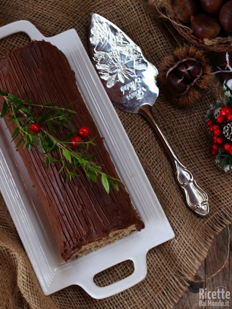Tronchetto Di Natale Con Marmellata Di Castagne.Tronchetto Di Castagne Dolce Ricettedalmondo It