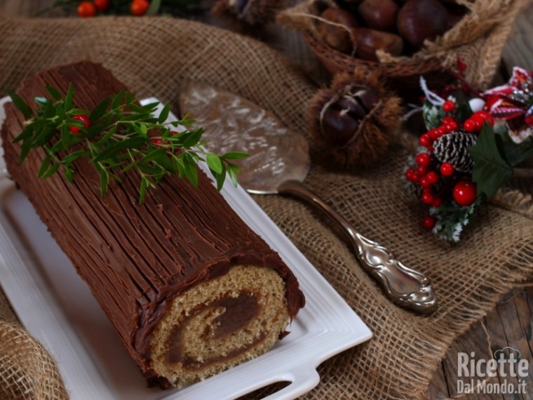 Tronchetto Di Natale Ricetta Bimby.Tronchetto Di Castagne Dolce Ricettedalmondo It