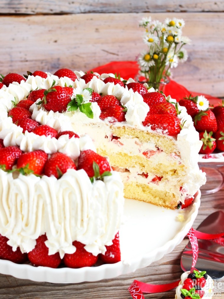 Come fare la torta panna e fragole