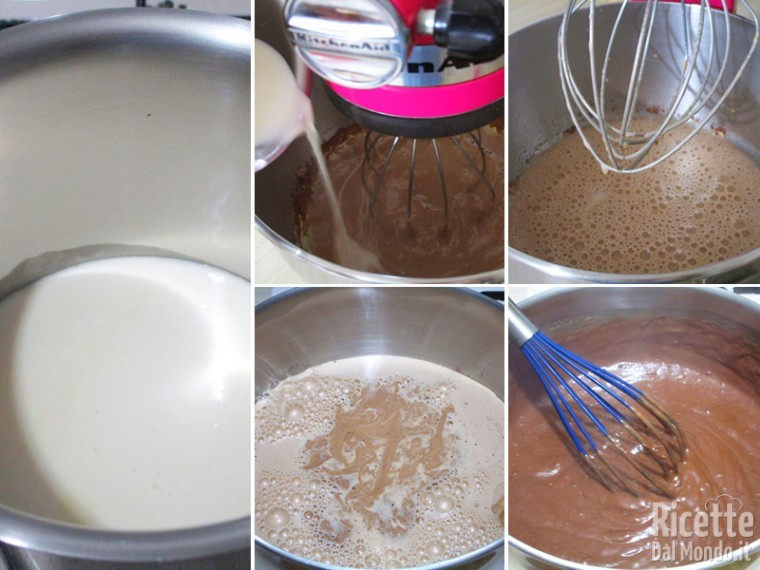 Aggiungere il latte e far addensare