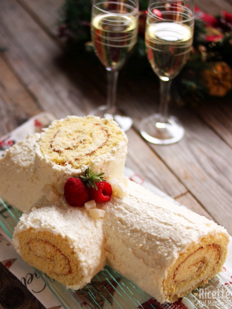 Tronchetto Di Natale Al Cocco.Tronchetto Di Natale Bianco Cocco E Cioccolato Marianna Pascarella