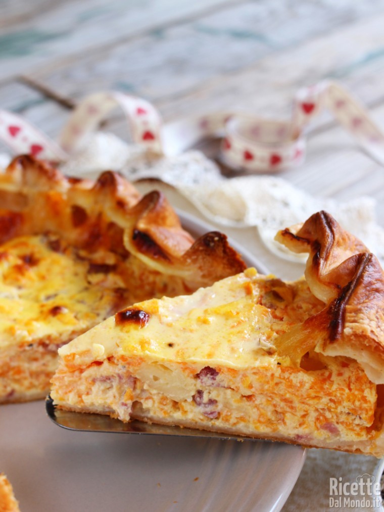 Torta salata di zucca cruda velocissima