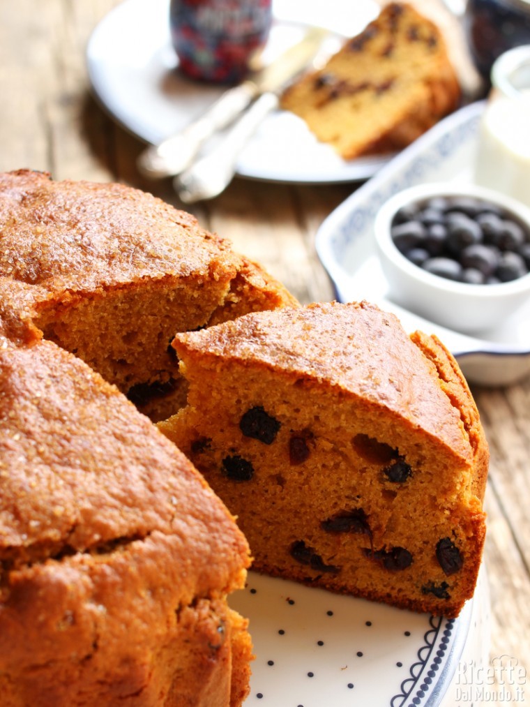 Torta ai mirtilli integrale