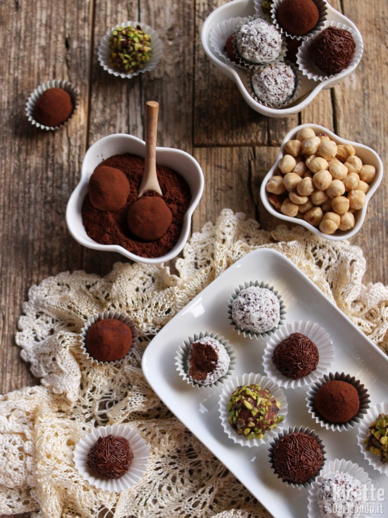 Ricetta tartufi al cioccolato senza cottura