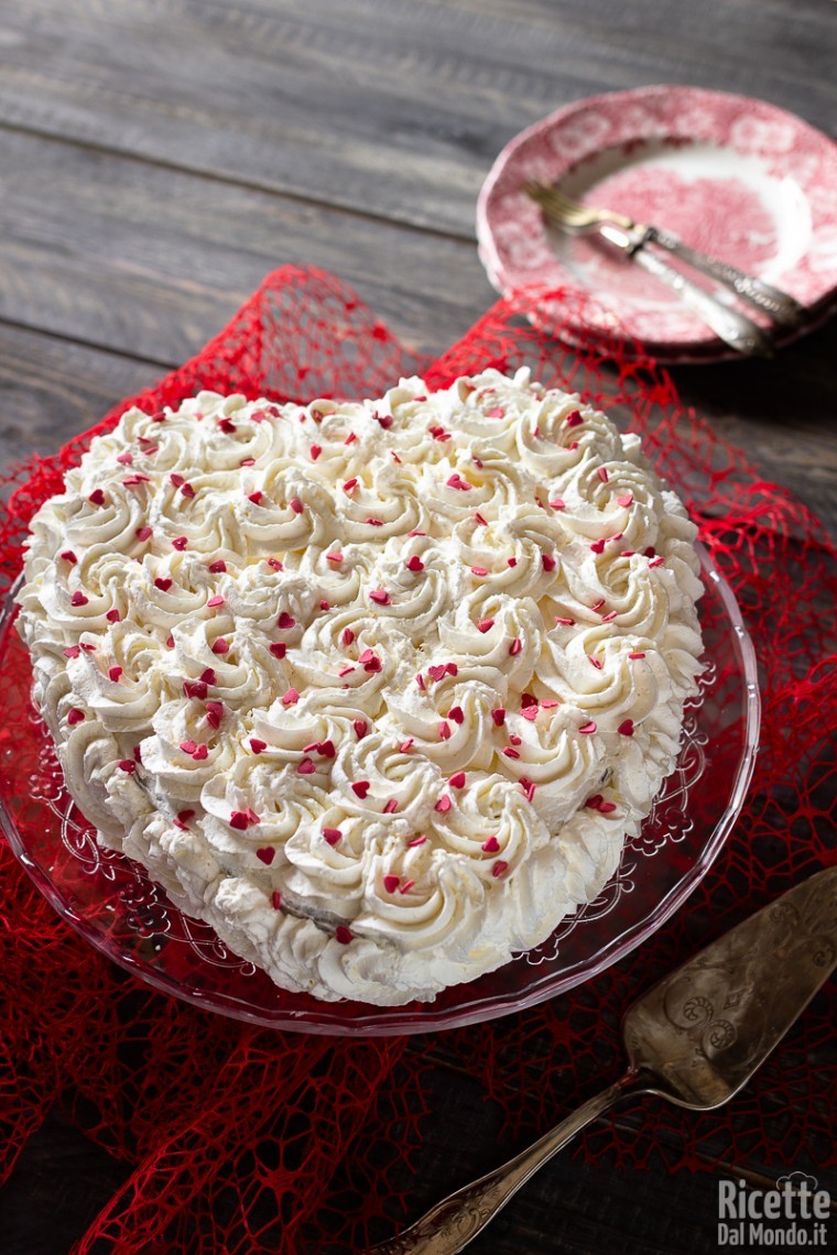 Ricetta torta di san valentino cocco nutella