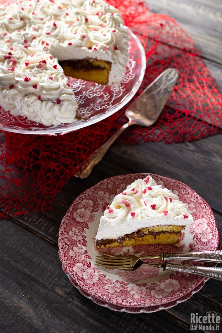 Come fare una torta di san valentino cocco nutella