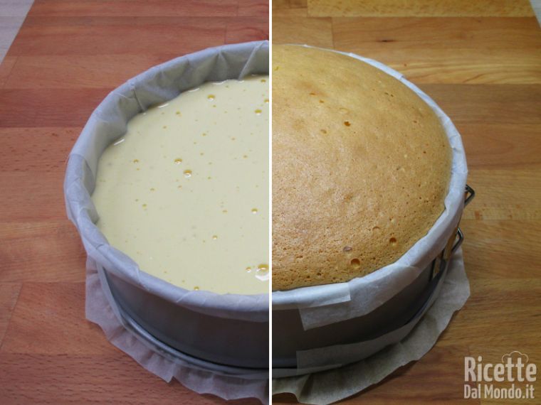 Cuocere il pan di spagna in forno caldo