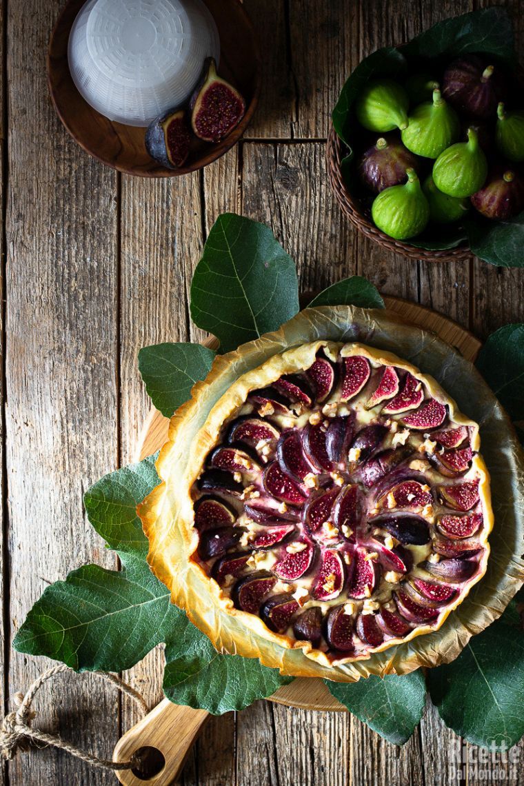 Ricetta torta salata ricotta e fichi vegetariana