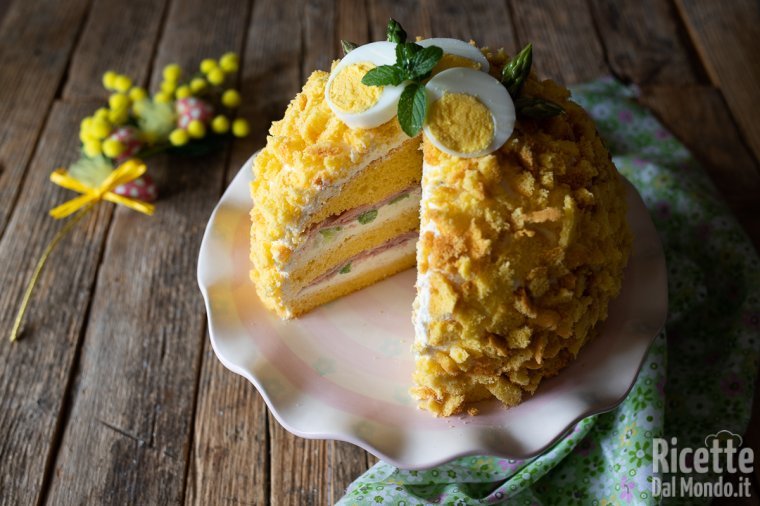 Ricetta Torta mimosa salata. La torta rustica per la Festa della Donna!