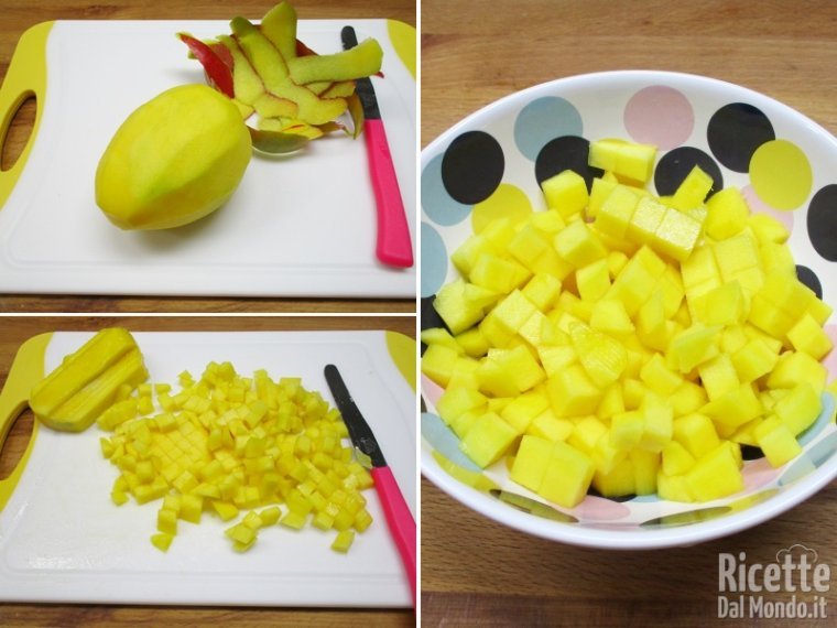 Pulire e tagliare il mango