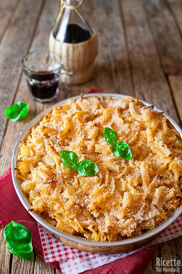 Ricetta timballo di pasta e patate al forno