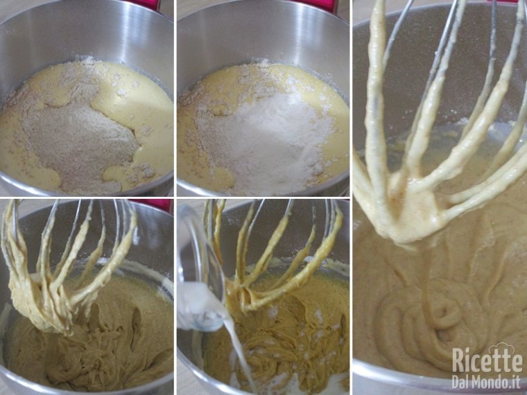 Aggiungere gli ingredienti secchi