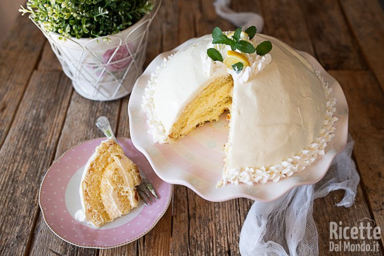 Torta delizia al limone. La torta soffice a strati con crema al limone!