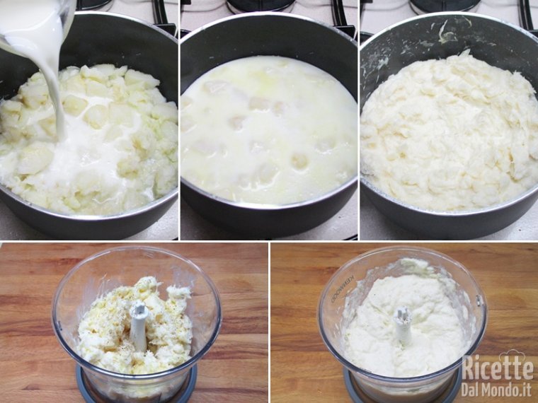 Completare la cottura e frullare il baccalà